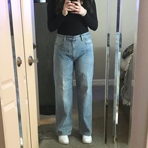 Aritzia Denim Forum The Farrah High-Rise Wide Leg Jeans